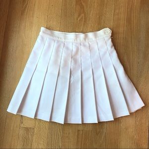 White tennis skirt